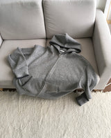 Stitch Knit Hood Zip-up
