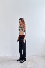 4 BUTTON SEMI FLARED PANTS