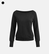 Soft button sleeve sweatshirt