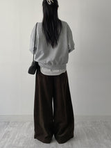 Two-way Boat Neck Over Fit Sweatshirt