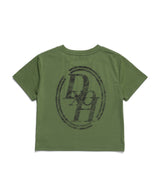 ダブルラインスタックロゴクロップTシャツ