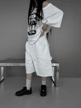 rivet flow bermuda pants (3color)