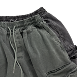 multi pigment bermuda pants