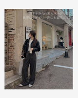 【MADE】ノーボタンワイドスラックス