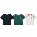 GRAPHIC RINGER T-SHIRT - GREEN   