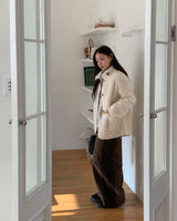 25FW★ [BAONHAUS] セルンカラーマッチングコーデュロイワイドパンツ