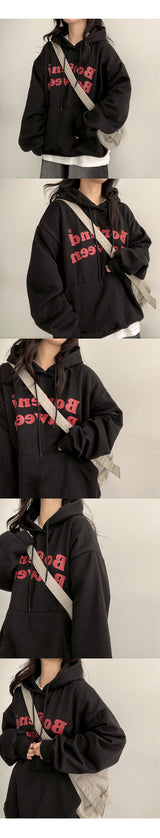 Budding lettering napping hood