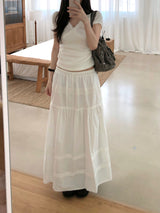 Elin Lace Puff Short-Sleeved T-shirt (2 colors)