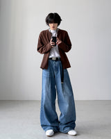 Oboe ピンタックワイドデニム