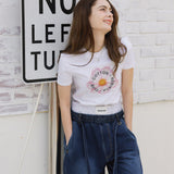 Pink Flower artwork T-shirt (2color)