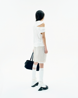 レイヤードメッシュナイロンミディスカート / Beige
