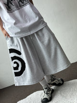 Hip Tone Side Big Snail Balloon Bermuda Shorts 4color