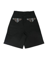 check pocket half carpenter pants