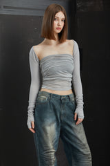 RIBBED BOLERO