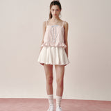 Ribbon Frill Sleeveless (Pink)
