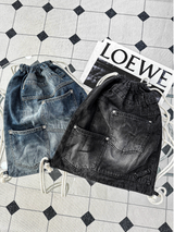 Lip Denim Pants Bag