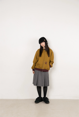 Twister Star Pocket Stripe Hoodie Zip-up - Mustard  