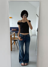 WASHING FLARED DENIM