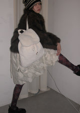 Soft Fur Backpack_Ivory