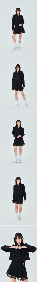 CORSAGE JACKET IN BLACK