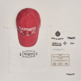 'HAPPINESS' Deep Cherry Pink Ball Cap