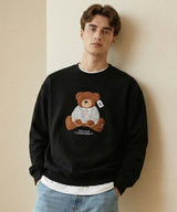 ブークレ テディ ニット スウェットシャツ[BLACK]