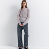 Bustier Knit Set Gray