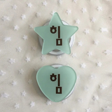 Youth Spirit Power Mint Brown Star Heart Acrylic Smart Tok (MacSafe compatible)