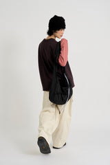 ツートンボーダーレイヤード長袖Tシャツ