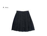 Daren Wool Pleated Check Midi Skirt