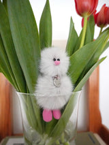 Cosymosy Mini Bird Keyring - Light Gray