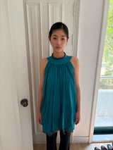halter neck pleats dress