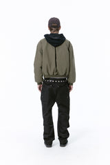 WASHED BOMBER JACKET (KHAKI)