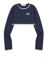 [セット] パルスセットアップレースポイントスリーブレスボレロカーディガン (2COLOR)