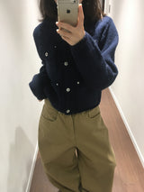 ティモシー リベット カーディガン (3color)