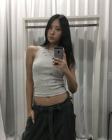 Belted dying cargo pants