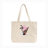 WHITE PRINTED TOTE BAG
