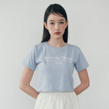 ムーンクロップTシャツ - スカイブルー