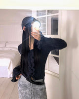 Hobin Frill Knit Cardigan