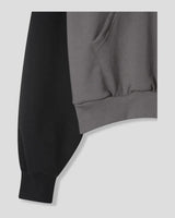 (UNISEX) Raglan Color Block Crop Hoodie