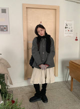 [unisex] Higgem Wool Collar Half Coat