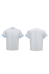コントラストクルーネックTシャツ