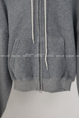pleasantly thick fleece hooded zip-up jacket