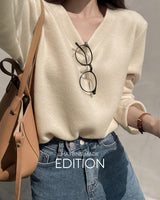【MADE】V-neck knit