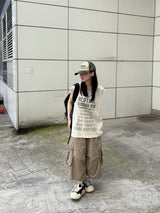 buckle flap cargo bermuda pants