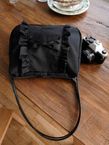 Classic ruffle bag_black(nylon)