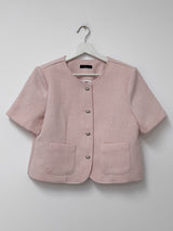 Bebe Tweed Short Sleeve Jacket