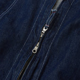 Arc panel denim blouson / Indigo