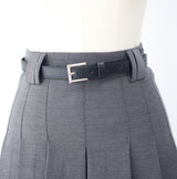J Pleated Midi Skirt (Belt Set)
