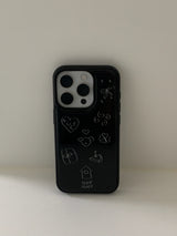 happy puppy case (black)